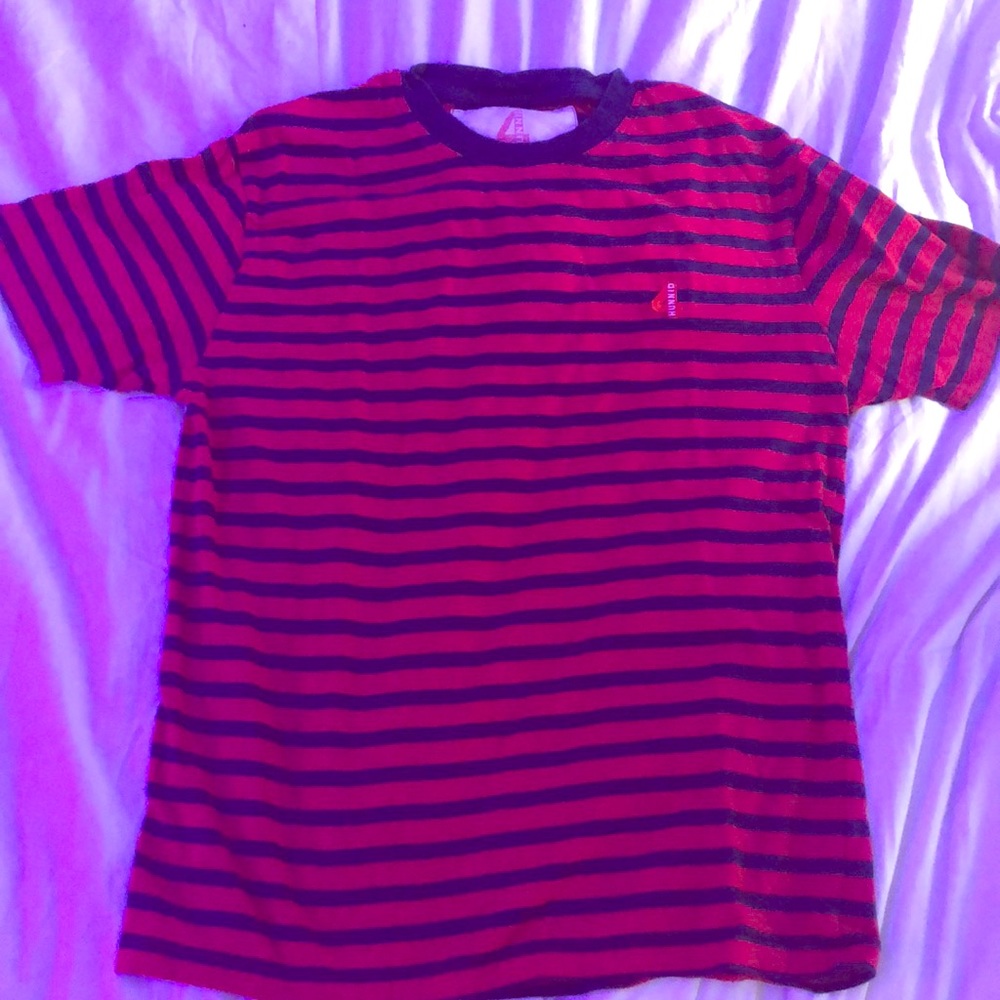 4Hunnid Red & Blue Striped T-Shirt
